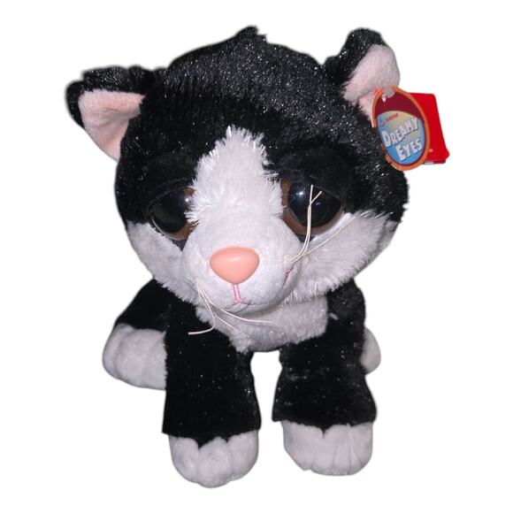 Aurora World Dreamy Eyes Plush Clarence black white cat 10" Stuffed Toy Kitten - Picture 2 of 8